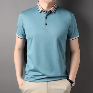 夏季保罗丅恤丝光亚麻男汗衫衣服Polo衫男士短袖商务休闲翻领半袖图片