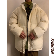 MY6139/P110冬季港风连帽刺绣羊羔毛棉衣男女大码面包服棉袄外套，男装棉衣，电商A141