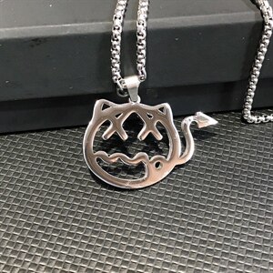 G1835欧美恶魔吊坠个性项链创意男士钛钢吊坠T恤链毛衣链配饰图片
