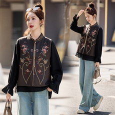 【春季女装新款】2026大量现货春季时尚重工刺绣两面穿新中式马甲，女装马甲，缘衣格