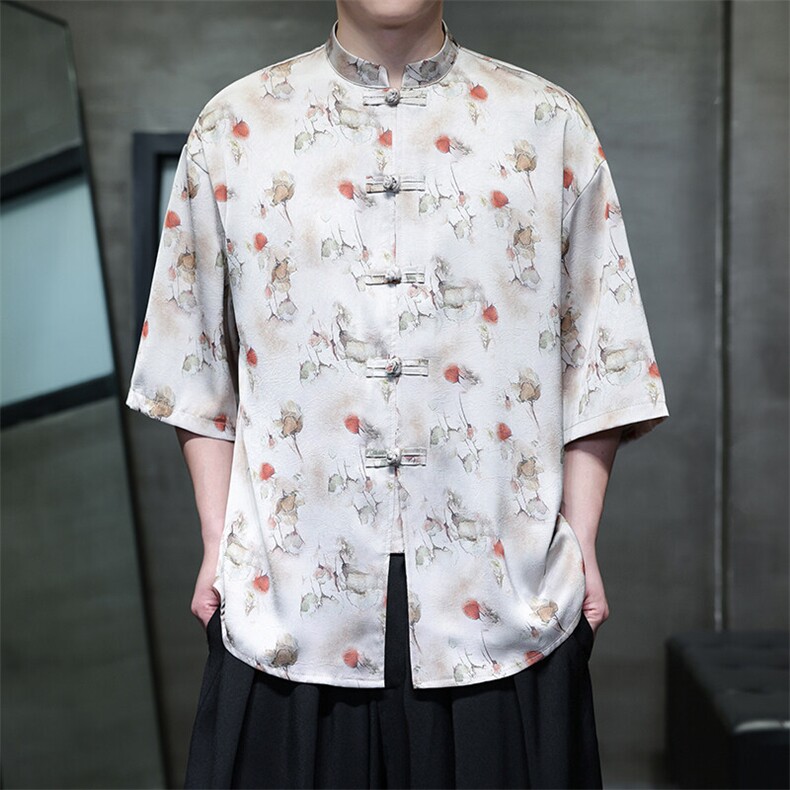 风数码印花衬衫XZ815-1--C2502-P60银杏，男装衬衫，星座815-1（原A203A）