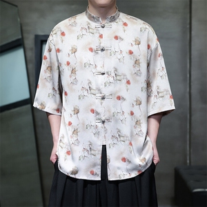 风数码印花衬衫XZ815-1--C2502-P60银杏，男装衬衫，星座815-1（原A203A）