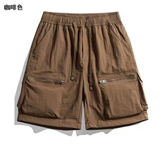 2025年秋季松紧短裤直筒型百搭中腰工装短裤时尚百搭，女装短裤/热裤，冬梦尼服饰