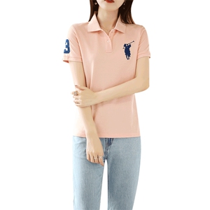 2025春季新款休闲百搭经典马加三女款Polo衫图片