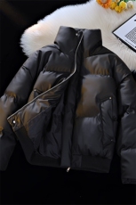 冬季clean立领棉服中性加厚PU皮短款棉衣HZ8810-特P72不议价，男装棉衣，星座610B-1