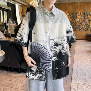 现货CS301-特批40男士短袖衬衫2025夏季青少年学生图片