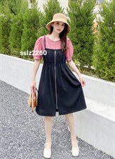 时尚韩版休闲修身连衣裙，显瘦中长款，女装连衣裙，时尚靓姿