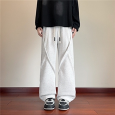 CK2516-特P42控78休闲卫裤男美式复古宽松直筒阔腿长裤55棉45聚酯，男装休闲裤，电商B370