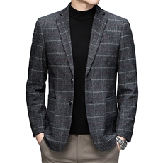 休闲西装外套男春秋季新款单西修身薄款上衣服中年高端男士西服潮，男装西服，电商B212（原钱塘6029）