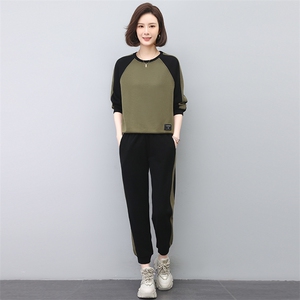 卫衣运动套装女2025春秋新款时尚休闲中年妈妈大码洋气卫裤两件套图片
