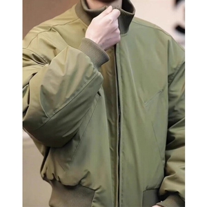 廓形飞行夹克棉服男女宽松秋冬保暖棉衣高街短款外套J622,夏天旗袍搭配什么披肩好看图片