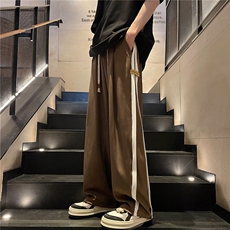 休闲裤男直筒长裤宽松卫裤直筒拖地裤长裤K033-P38，男装休闲裤，星座308B-1