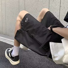 日系简约休闲短裤男夏季宽松双层内网运动5五分裤D1087，男装牛仔裤，星座1116A-1（原606A）