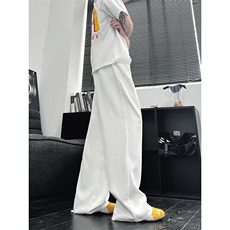 美式高级感褶皱西裤男cleanfit宽松冰丝阔腿垂感休闲裤XK463-P45，男装休闲裤，电商A178