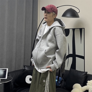抖音得物高品质二开350克秋冬双头双拉链卫衣开衫外套W74图片