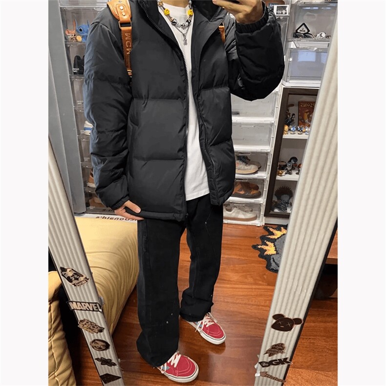 现货高品质美式高街冬季重磅三防羽绒棉衣男女加厚外套棉服冬，男装棉衣，电商A486