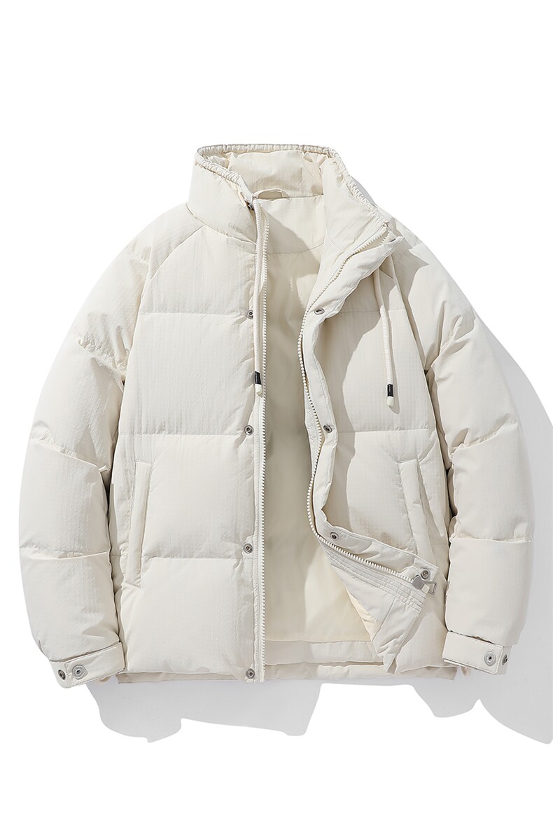 新标90%白鸭绒简约立领抽绳外套纯色加厚羽绒服ESY0205-P210,男装羽绒服,电商B306