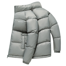 冬季加厚立领羽绒服印花字母宽松休闲外套羽绒衣A266-YR2513-P215，男装羽绒服，电商A266