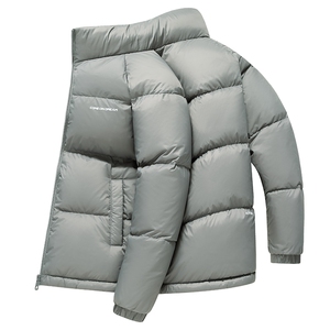 冬季加厚立领羽绒服印花字母宽松休闲外套羽绒衣A266-YR2513-P215,男装羽绒服,电商A266