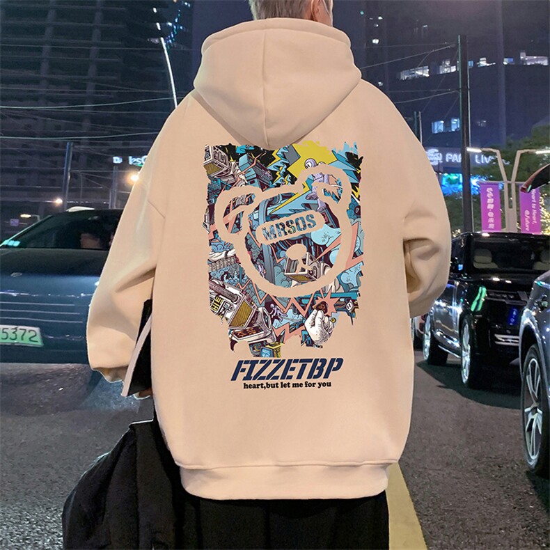 CM035纯棉连帽卫港风潮牌帽衫oversize美式高街宽松休闲外套，女装短外套，星座304A