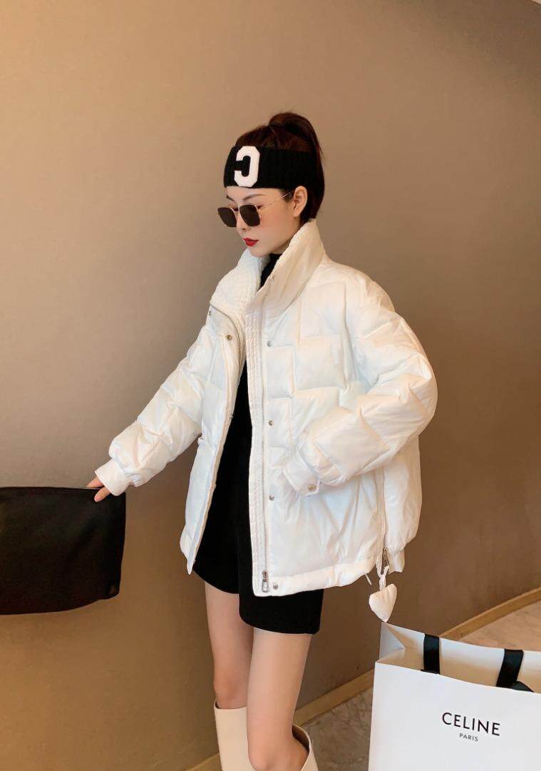 衣,时尚小清新,这件是两款面料拼接的大，，女装棉衣/棉服，时尚靓姿