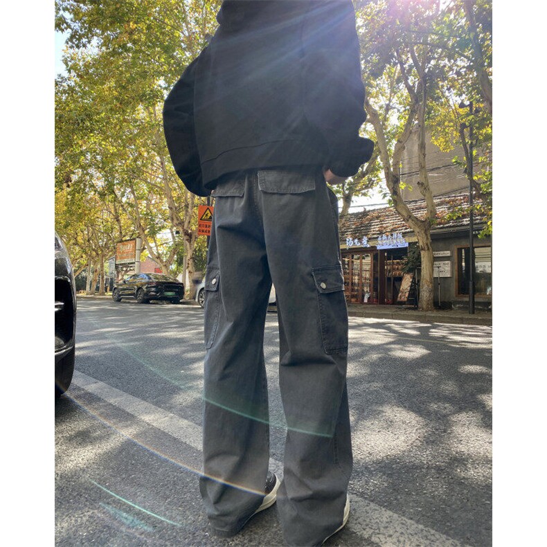 2025春季新款美式复古水洗做旧宽松休闲工装裤B315-K849-p75控98图片