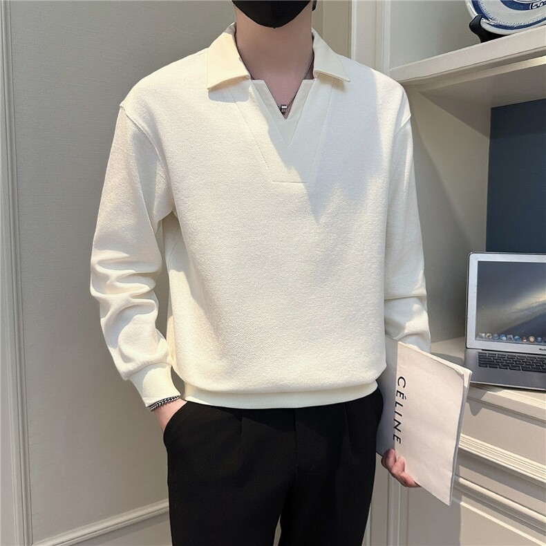 2025春季新款卫衣男社会小伙长袖polo衫拼接宽松外套W15P78控108,男装卫衣,电商B276A