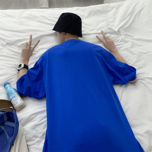 260克新款多色男士情侣款款松潮流半袖青少年圆领短袖JC022P17图片