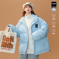 中性22冬季白鸭绒加绒加厚宽松保暖连帽羽绒服外套YR145P225控298，男装羽绒服，A247A