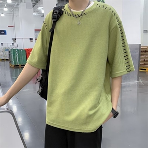 2023春夏季新款男休闲圆领短袖T恤QT03P30图片