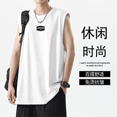 夏季时尚衣男薄款时尚潮流无袖百搭T恤TT383-特批-3459，男装T恤，星座718