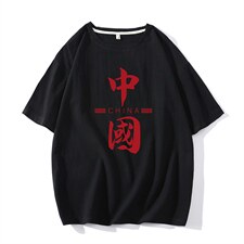 YT26198-P30亚短袖t恤男大码五分袖男宽松七分袖港风模特，男装T恤，电商A040