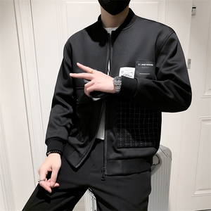 特价 社会小伙风春季复古休闲棒球领外套时尚潮流夹克JK088-P55图片