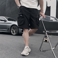 K42/P48控78夏季小伙潮牌工装短款时尚休闲五分沙滩中裤男装黑首1，男装工装外套，星座305B