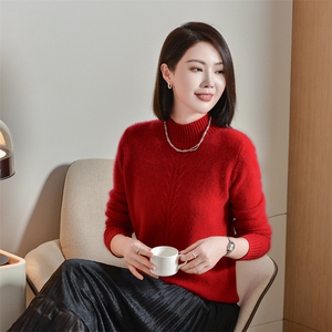 经典半高领羊毛衫女士秋季新款简约百搭图片