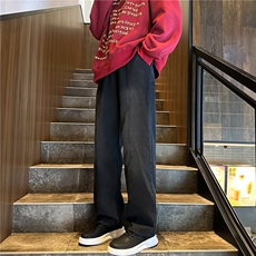 K1223-p35-控59oversizecleanfit黄泥牛仔裤直筒裤老爹裤长裤，男装牛仔裤，星座103A-1