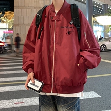 港风23秋季时尚百搭宽松字母印花潮流夹克外套TPF6361特批60控98，男装夹克，电商A268A