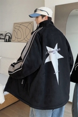 2025双面穿棉衣棉服麂皮羊羔绒面包服立领棉袄外套1618G-P90，男装棉衣，星座207