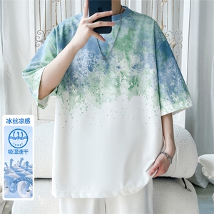 2025 夏季新款 旋律风车大码冰丝速干短袖M-5X HT25535-特P30图片