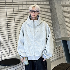 美式连帽铆钉开衫卫衣男女秋2025新款宽松外套JK605-P78，女装短外套，电商C307