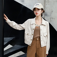 2024春装新款甜酷炸街机车感皮衣夹克，女装皮衣，美拉德工厂直营店