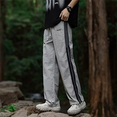 休闲裤男士韩版潮流高街帅百搭拼色2024夏季新款ins长裤K5418-P38，男装休闲裤，星座412-2