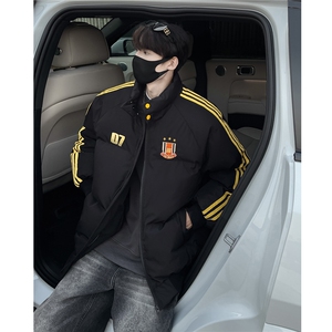 冬装新品 港风织带棉服 刺绣logo棉衣休闲加厚外套男 G1105 P118图片