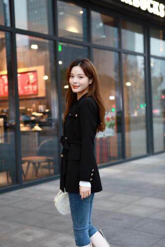 2021春款定制金属纽扣西装外套，女装西装，红雀纺