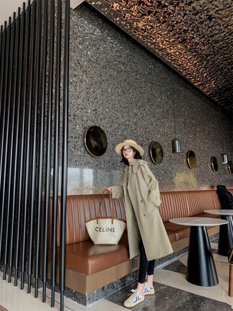 欧版长风衣，女装风衣，卡西姆