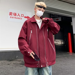夹克男士韩版潮流拉链个性帅气百搭2024秋冬季ins外套W5862-P65图片