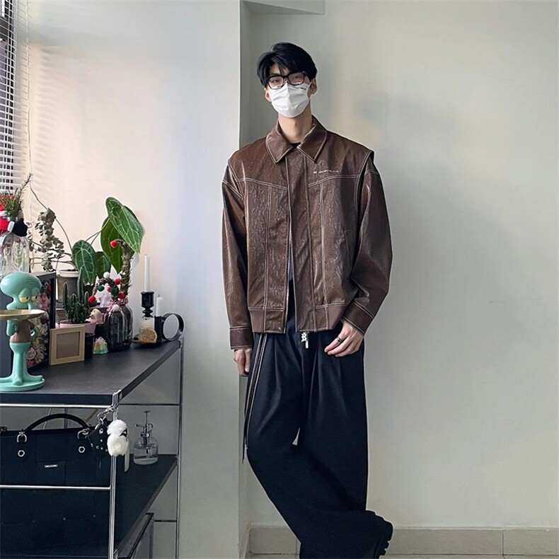 现货不缺货假两件复古扎染夹克外套1209-1-JK17-P108（网图）,男装夹克,星座1209-1
