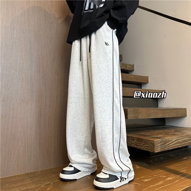 XZ616秋季新款撞色织带分割趣味刺绣休闲长裤TY1090特P40控78,男装休闲裤,星座512A（原616）