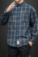 2019冬季新日系黑墙加绒加厚格子衬衫潮男大码保暖C5081-P60，男装衬衫，电商A001
