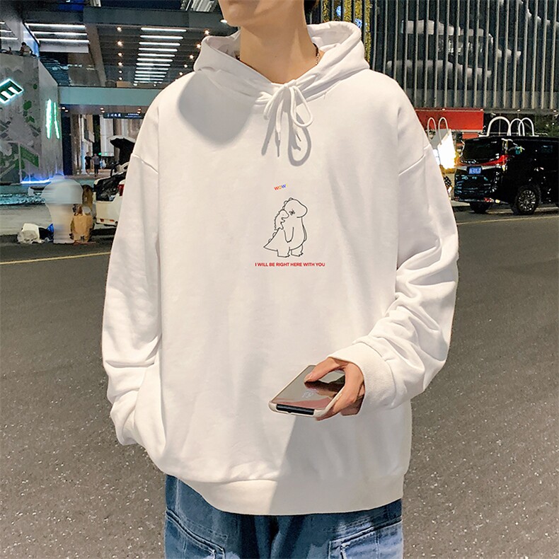 WY2140-P35加绒款-P40纯棉连帽卫衣男大码运动帽衫宽松薄外套男,男装卫衣,电商A040